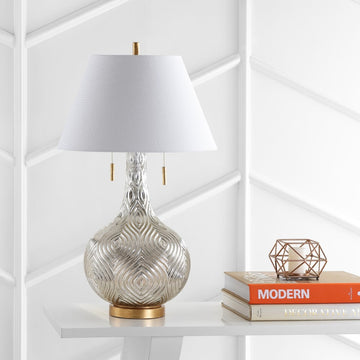 Highland 30.75" Gourd Glass LED Table Lamp - JONATHAN Y